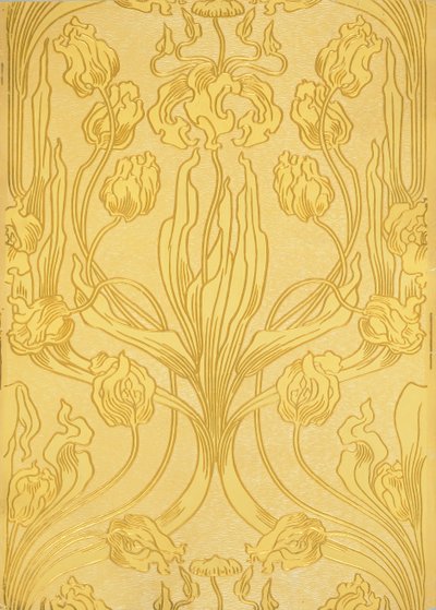 Embossed Wallpaper by English School